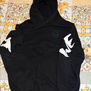 H&M Black Hoodie with White Lettering